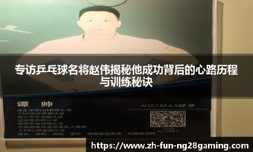 专访乒乓球名将赵伟揭秘他成功背后的心路历程与训练秘诀